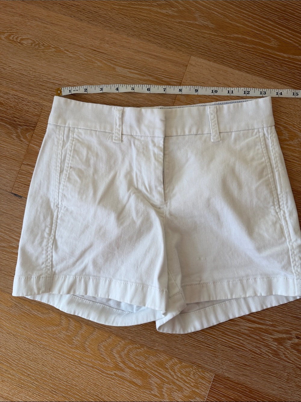 J. Crew High-Rise White Cotton Shorts